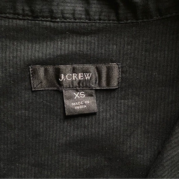 J. Crew Ruffle Sleeve Top Blouse Embroidered Eyelet Black Button Down - Picture 11 of 15